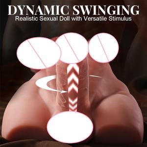 Dildo Eléctrico con Forma de Torso Masculino con Abdomen, Glúteos y Testículos Realistas, Juguete de Penetración Automática de Tamaño Completo en Almacén de EE. UU. - Product Image 5