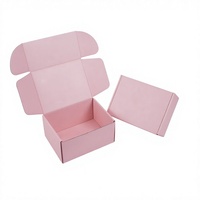 Boîte d'expédition personnalisée avec logo, rose, en carton ondulé, écologique, pliable, pour cadeaux, emballage en papier pour cosmétiques et bijoux