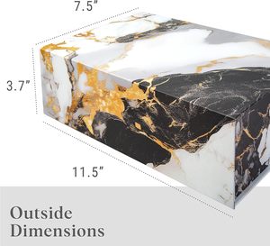 Boîte cadeau pliable de luxe à texture marbrée, réutilisable et multi-usage - Product Image 1