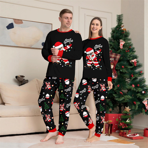 2025 <strong>Holiday</strong> Santa Claus Pajamas <strong>Family</strong> Matching Set with Colorful Lights Print Xmas Sleepwear Parent Child Loungewear - Product Image 2