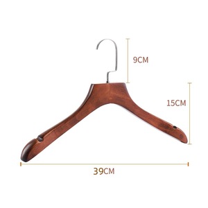 Duy Nhất Tier Tự Nhiên Rắn Gỗ Quần Áo Áo Móc Không-Trượt Sơn Mài Kết Thúc Số Lượng Lớn Giặt Bằng Gỗ Móc Cho Quần Tủ Quần Áo - Product Image 4