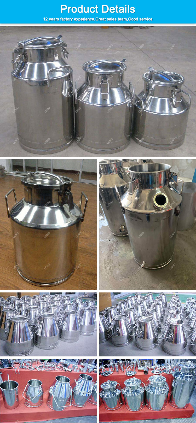 ステンレス製大型ステンレス製ミルク缶蓋付き| Alibaba.com