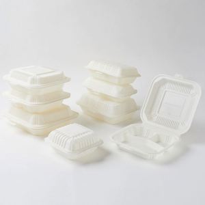Contenants alimentaires jetables compostables en amidon de maïs, boîtes à lunch biodégradables - Product Image 3