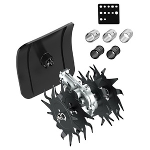 Kit rotovator universel pour petits espaces 469 compatible avec les débroussailleuses et les adaptateurs en aluminium de 28 mm, cultivateurs et motoculteurs - Product Image 1