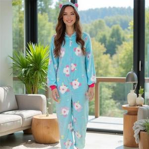 Pagliaccetto da <span class=keywords><strong>donna</strong></span> in <span class=keywords><strong>pile</strong></span> spesso unicorno morbido <span class=keywords><strong>pigiama</strong></span> - Product Image 2