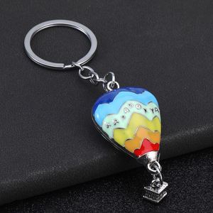 Nouveaux porte-clés en métal 3D personnalisés en forme de montgolfière, souvenirs de voyage créatifs de Turquie KAPADOKYA, porte-clés en alliage imprimés UV - Product Image 3