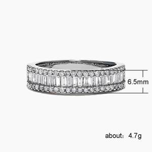 Anello da Donna a Forma di T con Taglio Quadrato e Accenti Scintillanti, Elegante Gioiello Regolabile in Lega per Coppie, Stile Moderno - Product Image 5