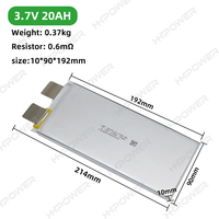 Batteryncm Cells NMC 3,7 V 20AH Batería de litio de estado semisólido NCM Modelo Avión Célula de batería de iones de litio