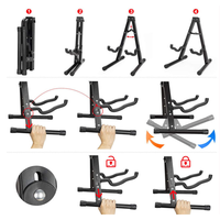 Soporte plegable para guitarra con Marco en A para guitarras acústicas, clásicas y eléctricas, soporte portátil para guitarra