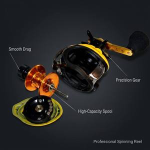 Système de freinage magnétique en forme de goutte à bras unique Bumblebee Painted pour la pêche au lancer de leurres en rivière, composants métalliques 4 1BB - Product Image 2