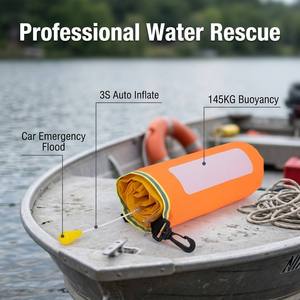 Ceinture de sauvetage gonflable automatique 3S portable 145 kg pour voiture, urgence, sauvetage, inondation, navigation, pêche, <span class=keywords><strong>kayak</strong></span>, marine - Product Image 1