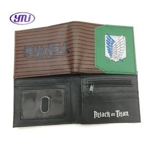 Attaque sur <span class=keywords><strong>Titan</strong></span> Wings Freedom Anime Portefeuille Bifold Survey Corps Unisexe PU Cuir Billfold - Product Image 5