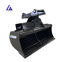 Cucharón Inclinable para Excavadora Compacta de 1.5-5 Toneladas, Certificado CE, Hidráulico 45 °   Limpieza de Canales con Cucharón Angular