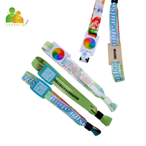 Özel toptan promosyon hediyeler baskılı tasarım kendi Logo ucuz bileklik olay dokuma bilek el bantları - Product Image 6