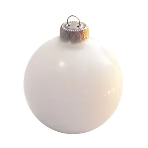 Decorating空無地ホワイトクリスマス球装飾品つまらないガラスボール