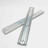 Glissières de tiroir robustes à fermeture douce de 51 mm, à roulement à billes, télescopiques, 3 sections, 70 kg, rails à fixation baïonnette, quincaillerie métallique pour armoire