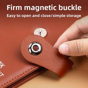 Mu Lei Bank chèque régulier mandat-poste certificat de dépôt porte-certificat cahier de protection en cuir couverture stockage - Product Image 4