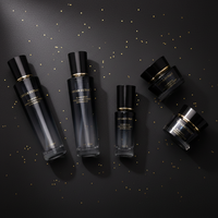 Diskon besar hitam 30G 50G 40Ml 100Ml 120Ml kaca kosmetik kustom botol kaca Kosmetik Set Kemasan