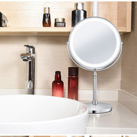 Écran tactile maquillage LED miroir Rotation à 360 degrés cosmétique pliant poche Portable avec 30 LED lumière miroir de maquillage