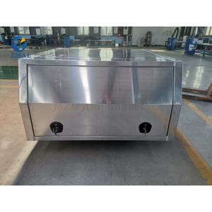 Custodia in metallo saldato a <span class=keywords><strong>tre</strong></span> porte antiruggine con supporto OEM compattato e resistente in lega di alluminio vano UTE cassetta degli attrezzi per camion - Product Image 2