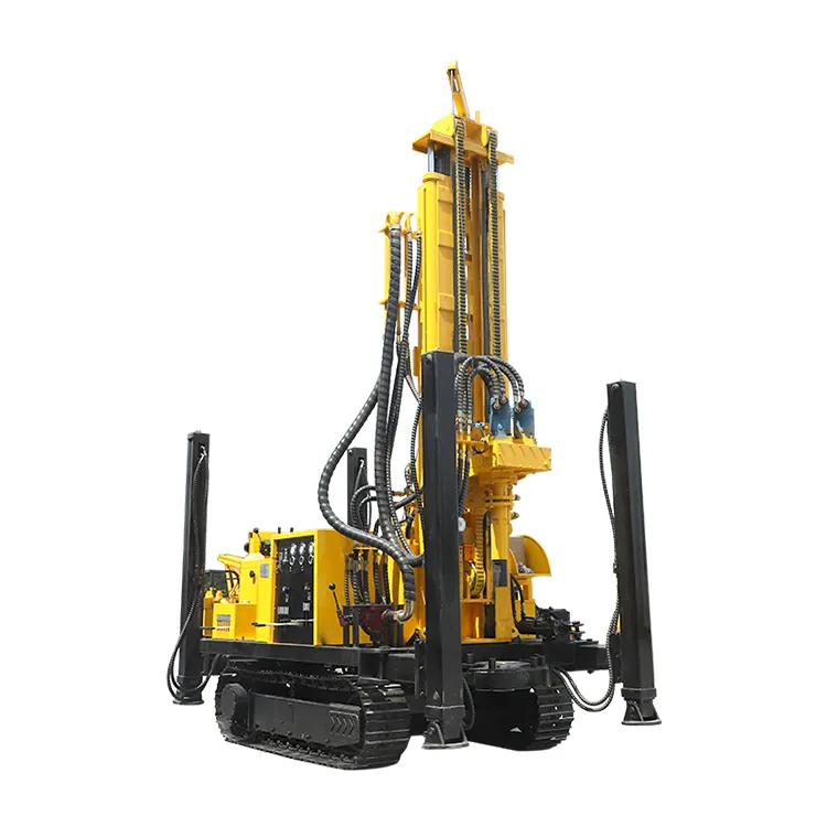 220m Deep Hole DTH Mine Borehole Pneumatic Water Well Drilling Rig Machine For Water Well