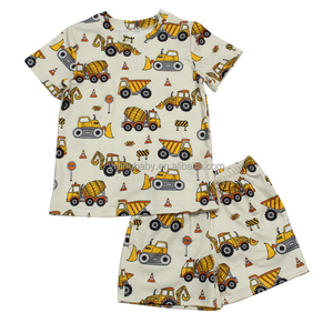 Set di 2 Pigiami in Cotone Lavorato a Maglia per Bambini 2025, Maniche Corte, Abbigliamento per Ragazzi con Stampa Animale Personalizzabile, per <span class=keywords><strong>Età</strong></span> 2-12 Anni - Product Image 6