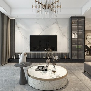 Usine de Foshan : Nouvelle dalle de luxe de 9 mm d'épaisseur, étanche, pour la décoration intérieure, personnalisation complète de la maison, finition brillante et sans joint infini - Product Image 4