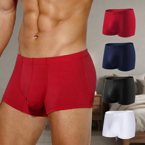 Men's <b>Boxer</b> Briefs Soft Breathable Cotton Spandex Stretch Underwear Comfort Fit Trunks <b>Custom</b> Logo OEM Wholesale - Product Image 4