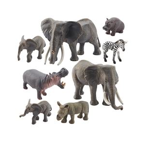 Zhiqu Toys - Juego <span class=keywords><strong>de</strong></span> Modelos <span class=keywords><strong>de</strong></span> <span class=keywords><strong>Animales</strong></span> Salvajes Africanos Realistas Unisex <span class=keywords><strong>de</strong></span> Resina <span class=keywords><strong>de</strong></span> PVC Sólido a Escala 1/12, Incluye Tigre y Dinosaurio, Decoración para Niños - Product Image 1