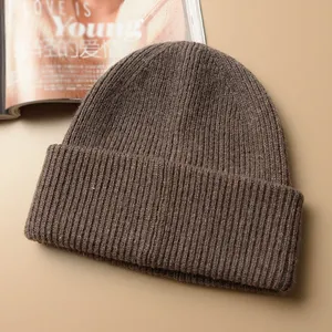 Unisex Merino Wol Cable Knit Warm En Zacht Rekbaar Hot Selling Winter Knit Beanie Hoeden Caps Toque Voor Koud Weer
