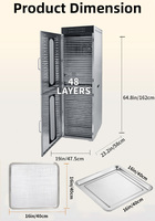 Kr FD-48D Fabriek Directe Huishoudelijke Elektrische Digitale Controle Voedseldroogprocessor 48 Lagen Fruit & Groentedroger