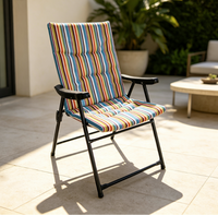 Chaises pliantes de camping, de jardin, de plage, de pêche, de plein air, relaxantes, de luxe, portables, en métal