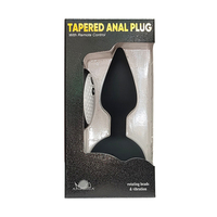 USB-Aufladbarer IPX6 Wasserdichter Silikon-Vibrator Konischer Analplug mit 10-fach Rotierenden Perlen und Fernbedienung Sexspielzeug