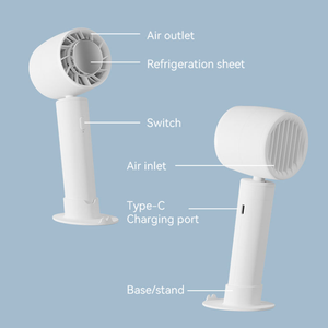 พัดลมพกพาแบบชาร์จไฟได้ 3000mAh ชาร์จผ่าน USB ใช้กลางแจ้งได้ ความเร็วสูง ขนาดเล็ก พกพาสะดวก ใช้ในรถยนต์และโรงแรมได้ - Product Image 3