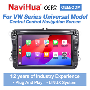 วิทยุติดรถยนต์ NaviHua รุ่นขายดี ขนาด 8 นิ้ว ระบบ Linux พร้อมระบบนำทาง เครื่องเล่น DVD สำหรับรถยนต์ VW Volkswagen รองรับบลูทูธ Carplay และ Android Auto - Product Image 1