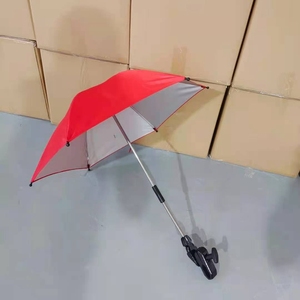 <span class=keywords><strong>Parasol</strong></span> de <span class=keywords><strong>poussette</strong></span> pour bébé avec impression de logo personnalisé, avec pince de fixation, protection solaire, pinces universelles avec rotation à 360°, UV - Product Image 3