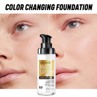 Fond de Teint Liquide Haute Pigmentation HUASURV en Gros, Crème de Maquillage Longue Durée Hydratante Couvrance Totale 30ml Teinte Moyenne