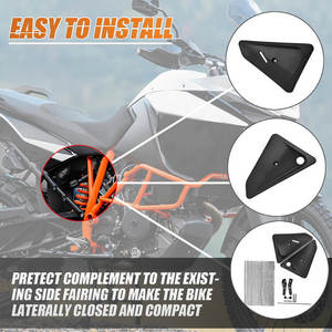 XXUN moto bouclier thermique Protection déflecteur de chaleur carénages latéraux couverture pour <span class=keywords><strong>KTM</strong></span> 1090 1050 <span class=keywords><strong>1190</strong></span> 1290 Adv <span class=keywords><strong>Super</strong></span> <span class=keywords><strong>Adventure</strong></span> R S T - Product Image 2
