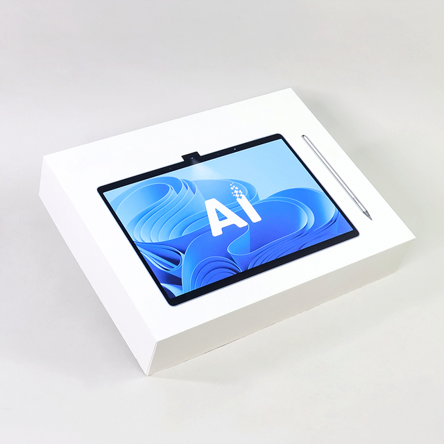 Rigid Custom-Printed AI Smart Machine Lid and Base Gift Box with Inner Lining and Protective Closure
