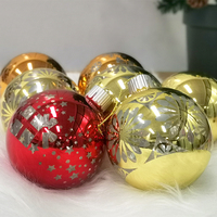 Galvanisierte Handgeblasene Langlebige Kunststoff-Weihnachtskugeln Anpassbare Baumschmuck-Dekorationen für Feiertagspartys