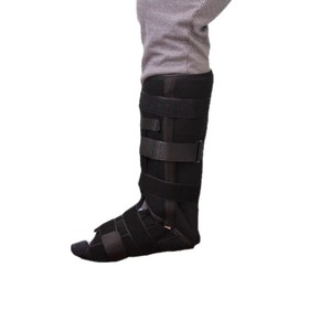 Black tibia and fibula <b>ankle</b> <b>brace</b> for lower leg and foot <b>support</b>. - Product Image 1