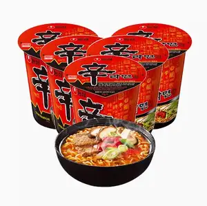 Nongshim Shin spaghetti istantanei tazza di spaghetti ramen 65g mix di zuppa ramen premium per microonde