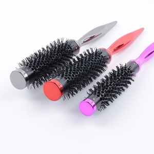 Mini brosses à rouleaux Quiff professionnelles avec <span class=keywords><strong>barbe</strong></span> ronde en ABS Paddle Curl Hair Petit peigne à poils en nylon pour le séchage par soufflage - Product Image 2