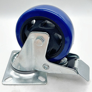 VIMA Großhandels preis 4 Zoll Nachlauf rad Feste Rolle <span class=keywords><strong>PVC</strong></span> und PP Hoch leistungs last kapazität 100kg Industrie rolle für Wagen - Product Image 6