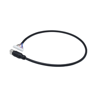 Conector M12 de 12 pines a código, enchufe hembra Circular Industrial sin blindaje para arnés de cableado, Terminal, conector de Cable impermeable