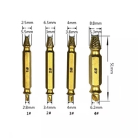 DZ 4 pièces titane vis extracteur foret ensemble plastique EPA certifié Machine assemblage outils ODM pour dépouillé cassé boulons vis
