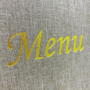 Porte-menus double page en PVC avec reliure à vis, menus en lin pour restaurant, bar, hôtel - Product Image 6