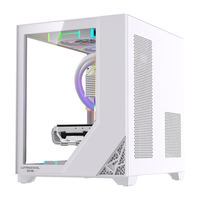 LOVINGCOOL Nouveau style Gamer PC Case MATX CPU RGB Cube Table Verre trempé Couverture de bureau Mid Towers Computer Cabinet Stock Gaming