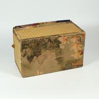 Sac de cérémonie du thé portable en bambou laqué tissé à la main, style chinois durable - Boîte de rangement vintage Magnolia Rêve d'automne Zen
