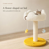 Arbre à chat en forme de nuage avec griffoir en sisal, lit en peluche pour chat, plateforme, mobilier d'intérieur pour animaux de compagnie, 35x35x50cm, durable